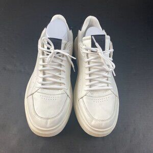 Pull & Bear Men's White Sneakers Sz 9 US Leather Movement Of An Urban Generation
